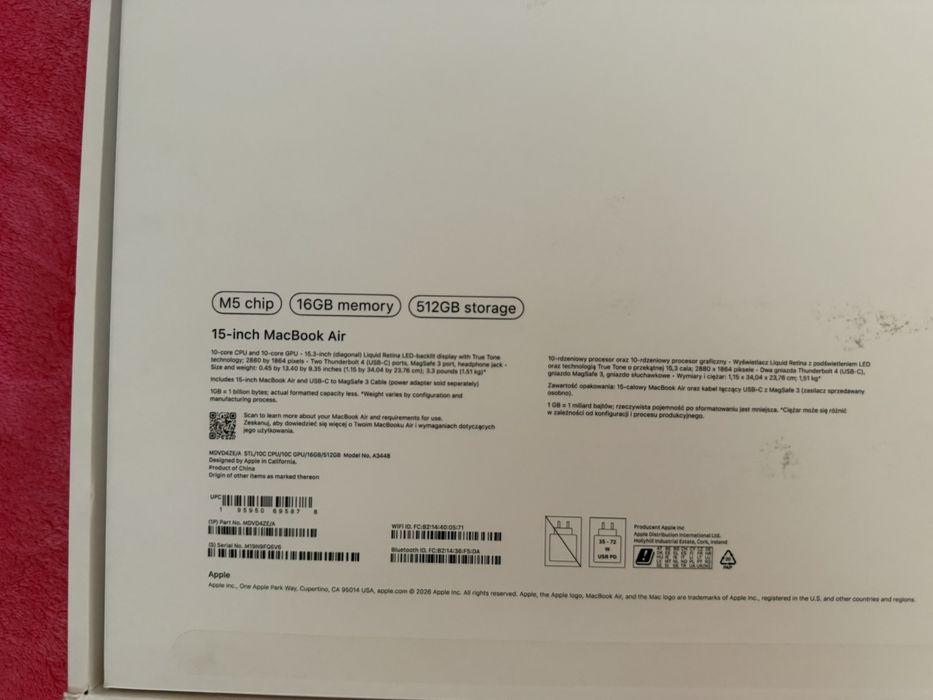 MacBook AIR 15 inch