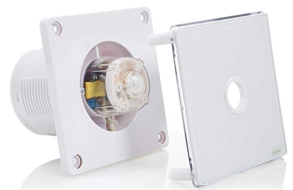 Вентилатор за баня STERR BFS100LP, диаметър 100 mm, LED, PIR