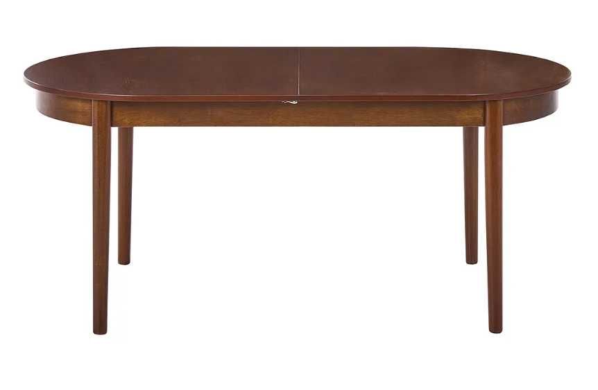 Masă extensibilă din lemn de frasin închis 180/220 cm 90 cm Beliani