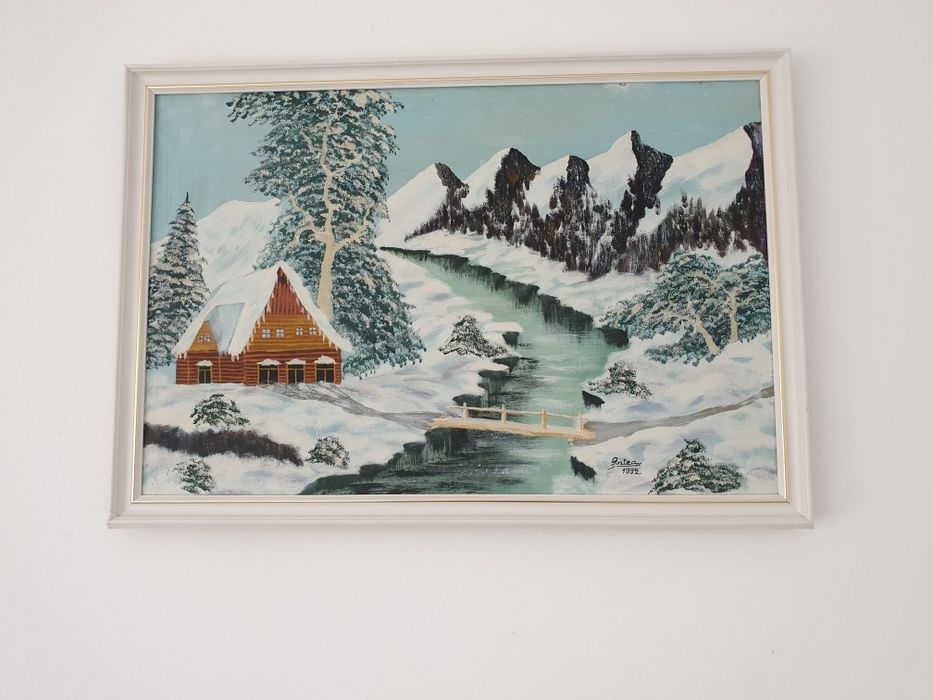 Tablou peisaj de iarna