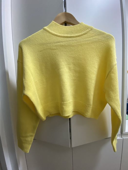 Pulover galben crop