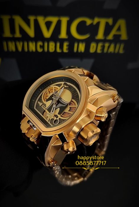 часовник INVICTA Bolt Zeus Gold Star Wars Edition 52 mm, Инвикта нов