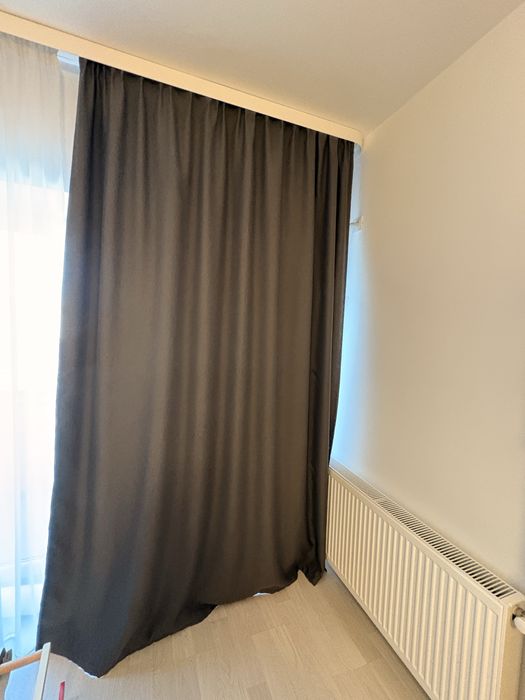 Draperii gri inchis blackout (100% opacitate)