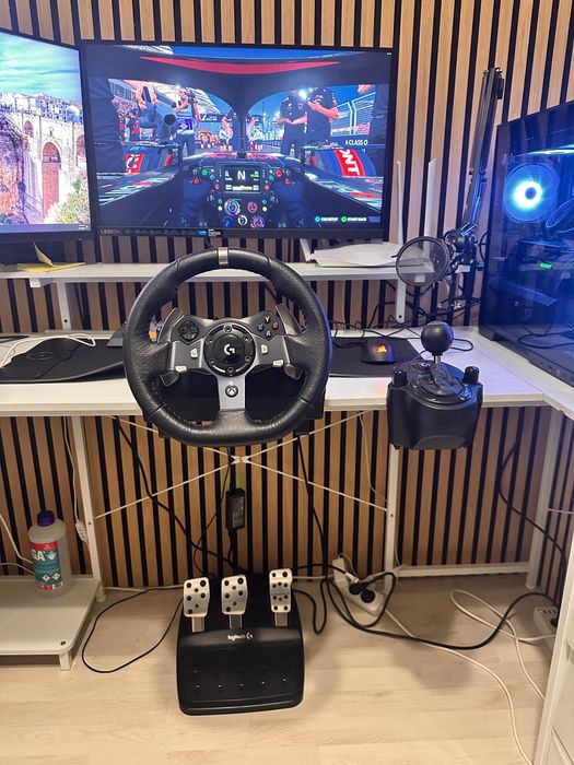 Kit Volan Gaming Logitech G920 + Schimbător + Pedale pentrh PC si Xbox