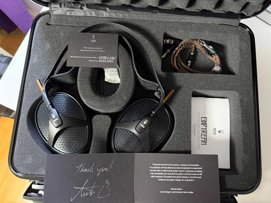 Casti Hi-Fi Meze Audio Empyrean Jet black planar - magnetic open back