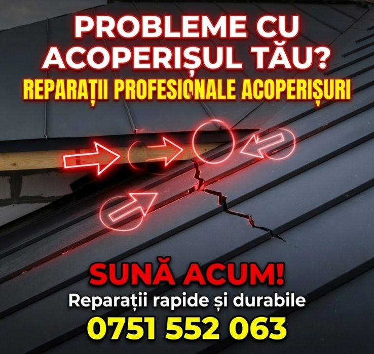 Montaj Acoperisuri • Reparatii Acoperisuri • Inlocuire Acoperis • Dulgherie • Tabla Lindab • Sisteme Pluviale • Acoperisuri Metalice