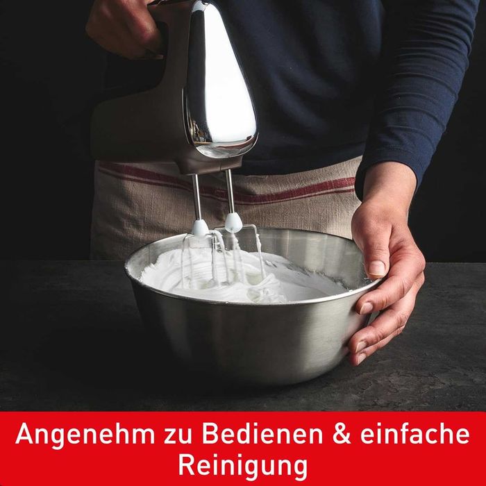 Нов Ръчен Миксер TEFAL Powermix Silence HT650E38, 2 години Гаранция, 5 СКОРOСТИ + ТУРБО, 600 W
