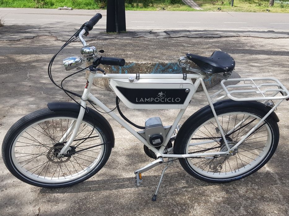 Bicicleta electrică  model Vintage LAMPOCICLO unicat în România!