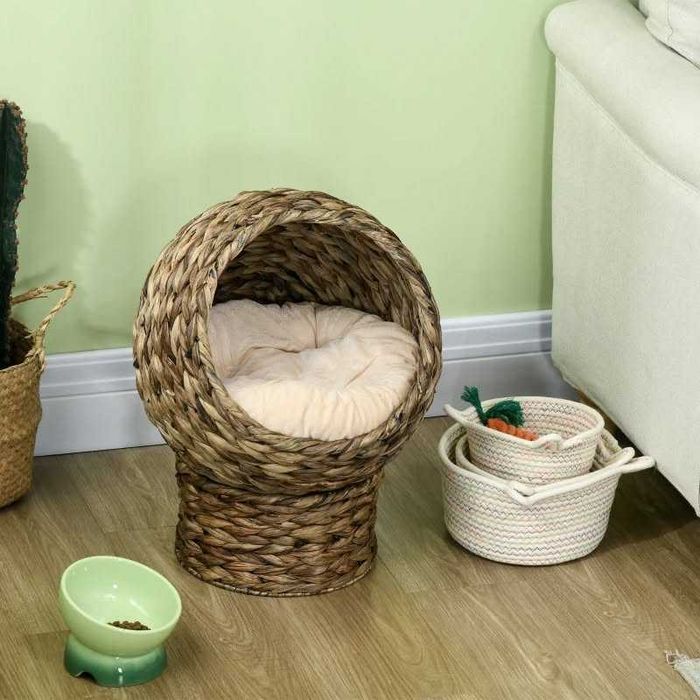PawHut Ратаново легло за котки 40 x 37 x 51 см