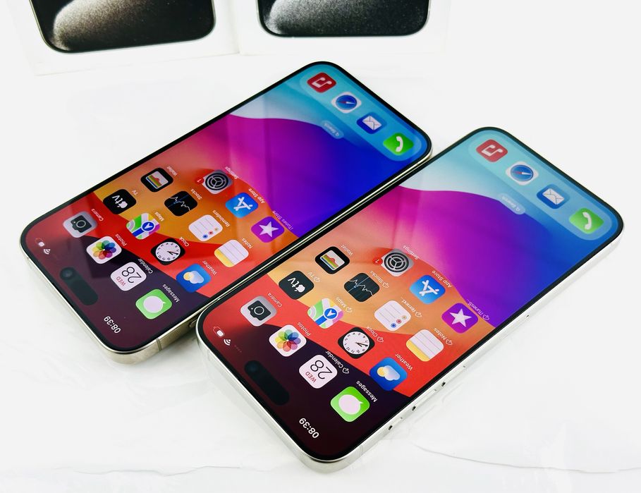 Apple iPhone 15 Pro Max 256GB Natural / White Перфектен! Гаранция!