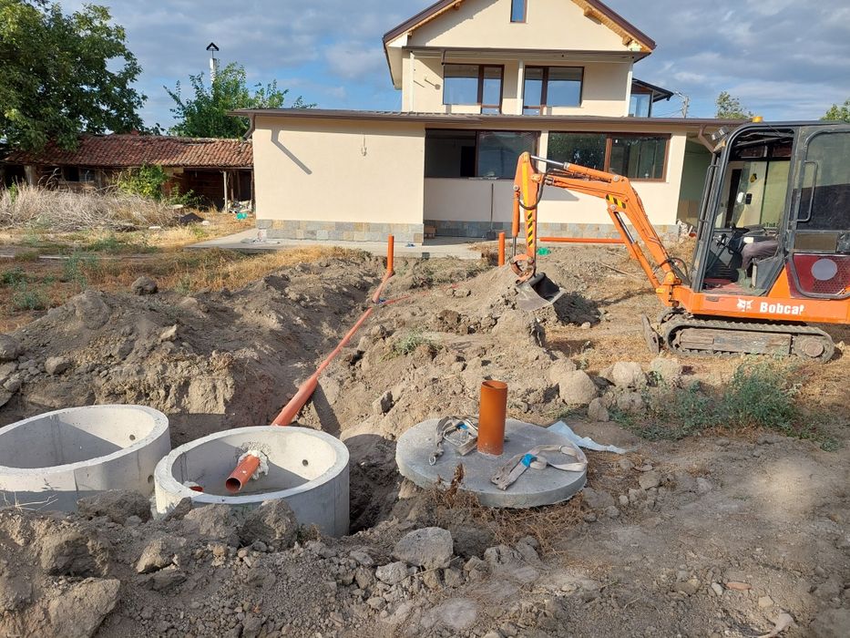 Услуги с багер и самосвал и септични ями Стара Загора