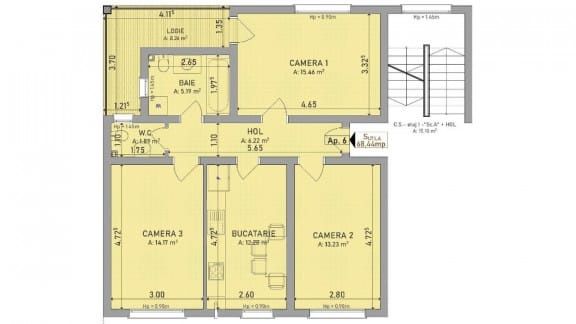 Apartament spațios 3 camere + Logie + Zonă pavată & Spațiu verde | Cartierul Arhitecților, Calea Cisnădiei
