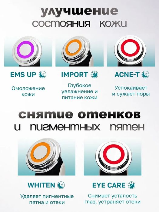 Микротоковый массажер для лица от отеков и морщин RF лифтинг