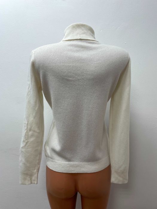 LAWRENCE GREY размер S дамски кашмирен пуловер 100% КАШМИР бял екрю