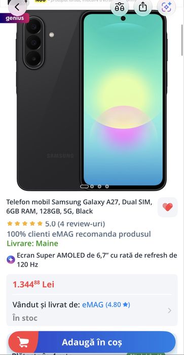 Samsung Galaxy A27 5G. NOU sigilat