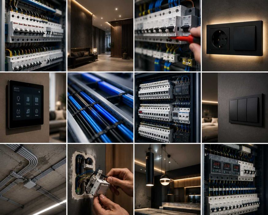 Instalații Electrice Premium — Siguranță. Eleganță. Execuție fără compromis.