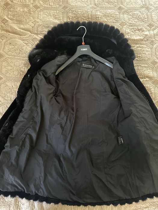 Шуба мутон с норкой