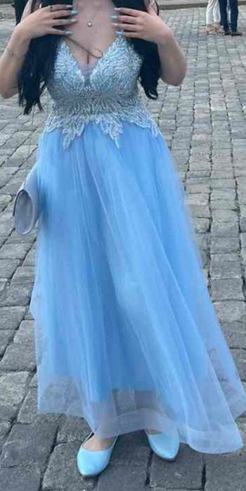 Бална рокля синя