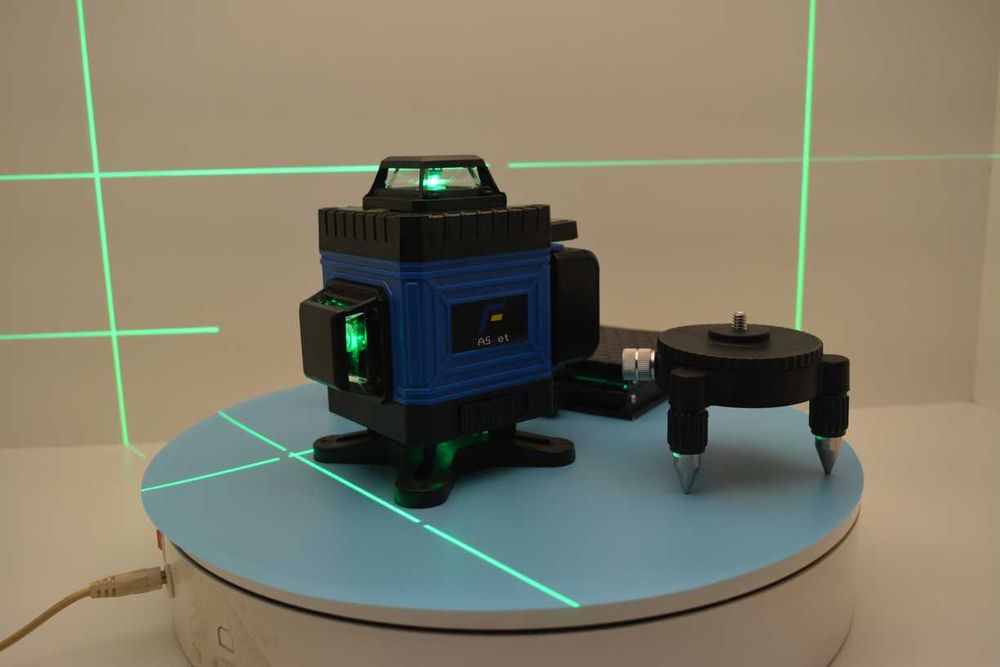 Promotie CONTINE doua Lithium Batteries  Reducere Nivela laser verde 4D 16 linii kit complet  Promo Nivelă laser kkamoon 16 lini 4D fascicul Laser ver