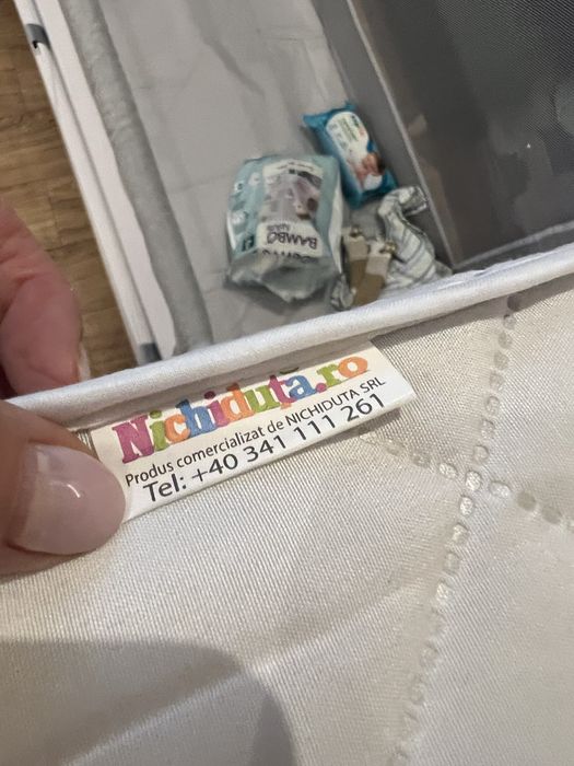 Patut pliabil NOU, 2 nivele Juju + saltea Nichiduta