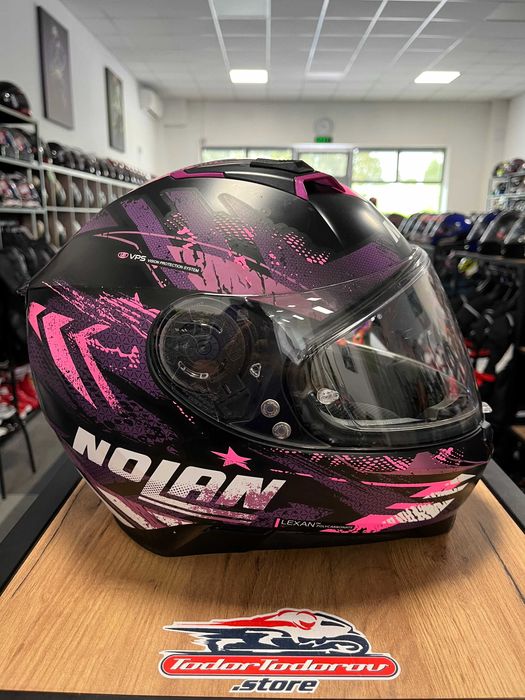 TОП ЦЕНА Мото каска за мотор NOLAN N87 LIGHT Pink/black/matt S 53-54