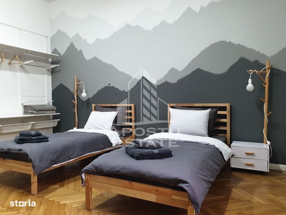 4 camere ultracentral, 132 mp + 2 terase complet renovat in Timisoara