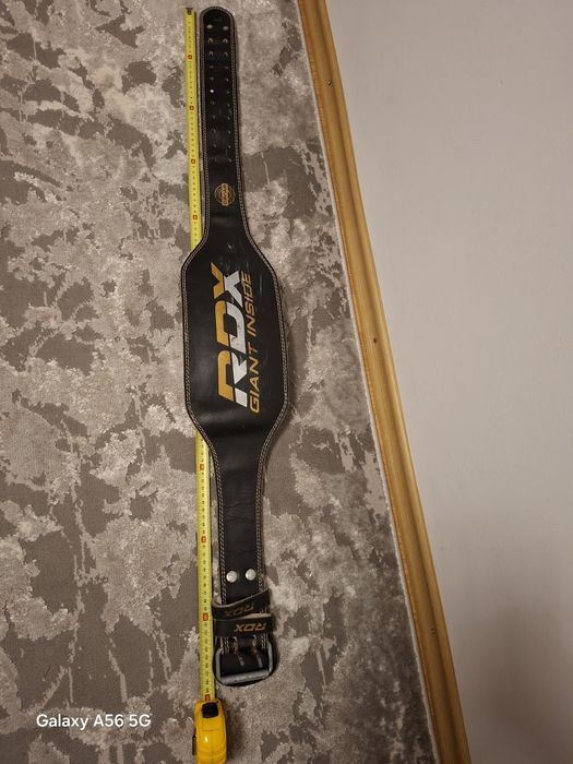 Centură fitness 6“ Leather Black/Gold - RDX Sports