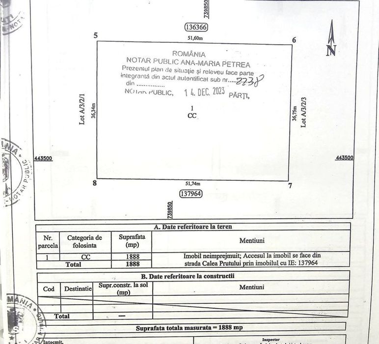 Teren intravilan in Galati, str. Macului, sup. 2077 mp - 70 euro/mp
