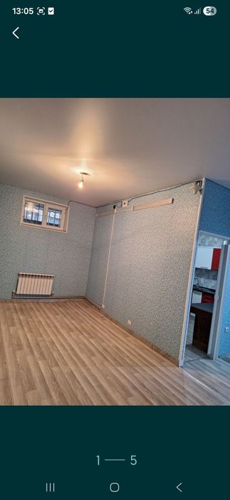Продам 1 комнатную квартиру в ЦОКОЛЕ  мкр Самгау . Рыскулова Емцова