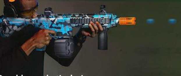 Автоматична електрическа пейнтбол пушка  M416 с очила, гелови топчета