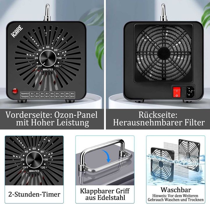 Generator de ozon ICARE 30.000 mg/h scapa de microbi si mirosuri