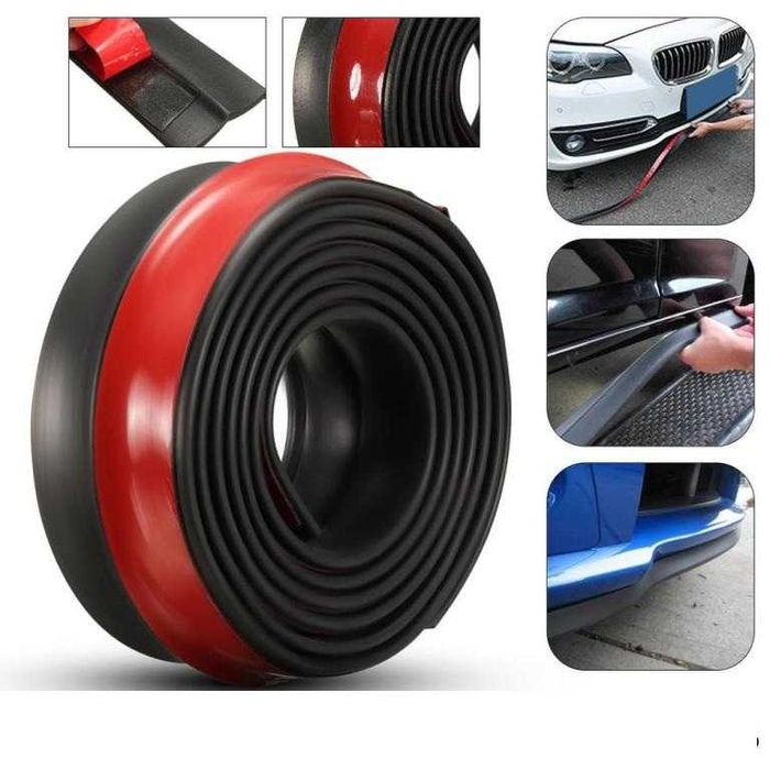 Универсален лип спойлер за брони SAMURAI - Черен