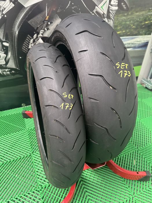 Set anvelope Moto 120 70 17 si 190 55 17 Bridgestone BT016 Pro 2021 Cauciuc fata spate Set173