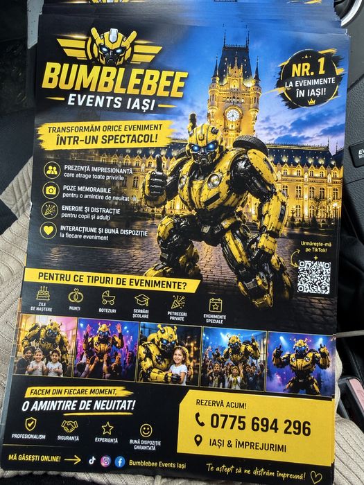 Bumblebee Events Iași – Robot Transformers pentru evenimente de neuitat!