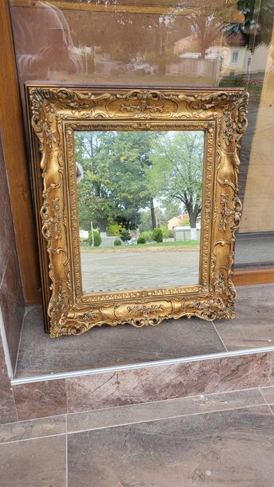 Италианско бароково дървено огледало