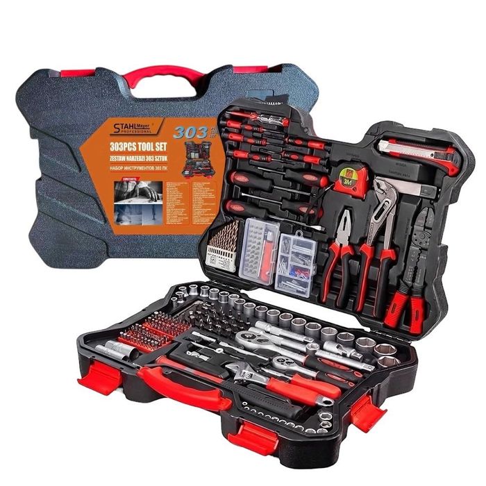 Професионален комплект Гедоре 303 части 1/2" 1/4" STAHLMAYER в куфар