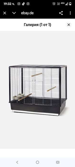 Savic Noah Knock Down Птича клетка, сгъваема, черна, 80 x 50 x 70 см,