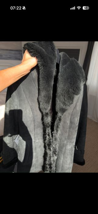 Cojoc blana piele si blana naturala 36 Negru