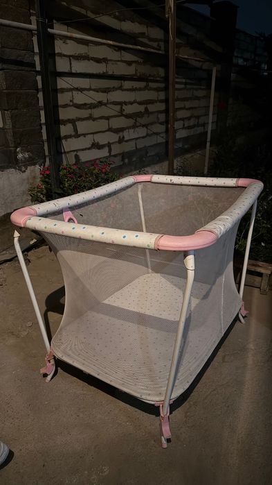 Игровой манеж розовый