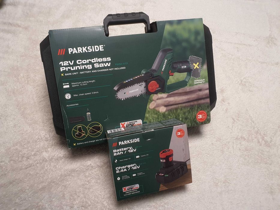 Fierastrau electric / drujba Parkside + baterie, incarcator - garantie