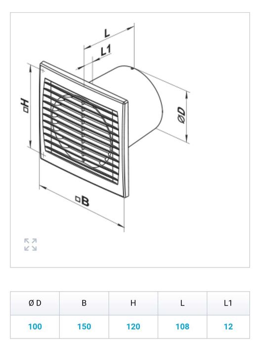 Вентилятор Вентс 100 С