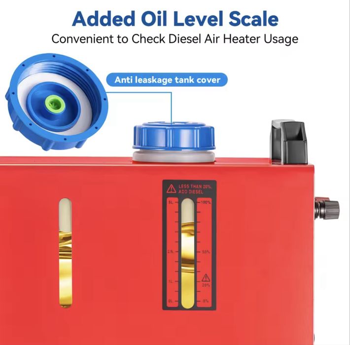 Суха Дизелова Печка с дисплей 8 kW за Бус, Каравана, Камион, Кемпер