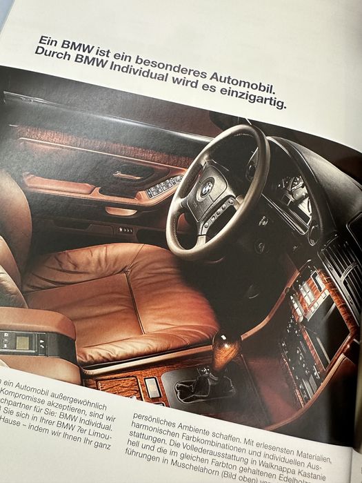 Carte prezentare BMW Seria 7 E38