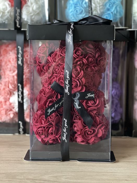 Ursulet din trandafiri de sapun pentru cadou pentru persona iubita