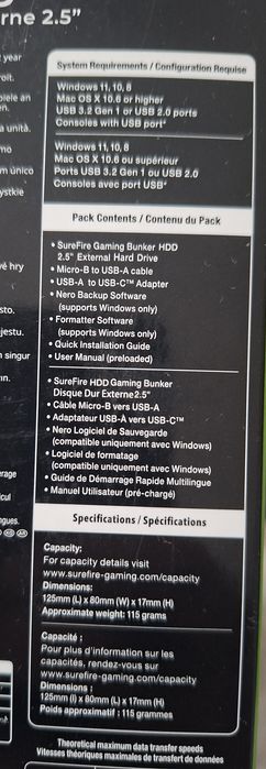 Хард диск HDD Gaming Bunker 1TB -чисто нов