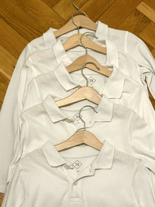 Tricouri polo cu maneca lunga.5 buc marime: 5-6 ani