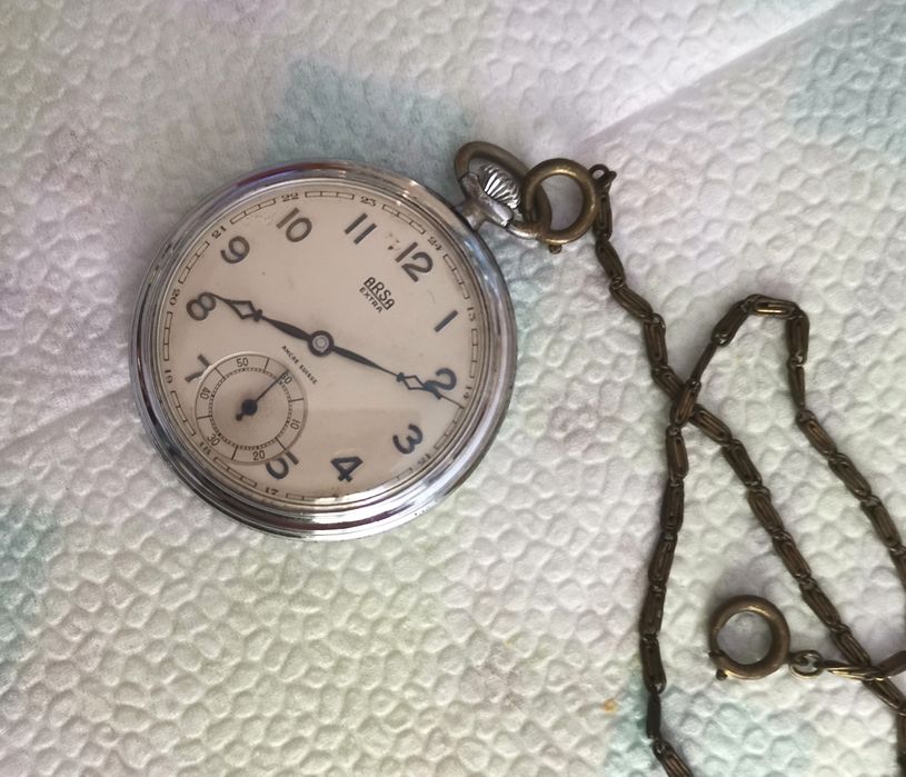 Колекционерски антикварен швейцарски джобен часовник ARSA EXTRA