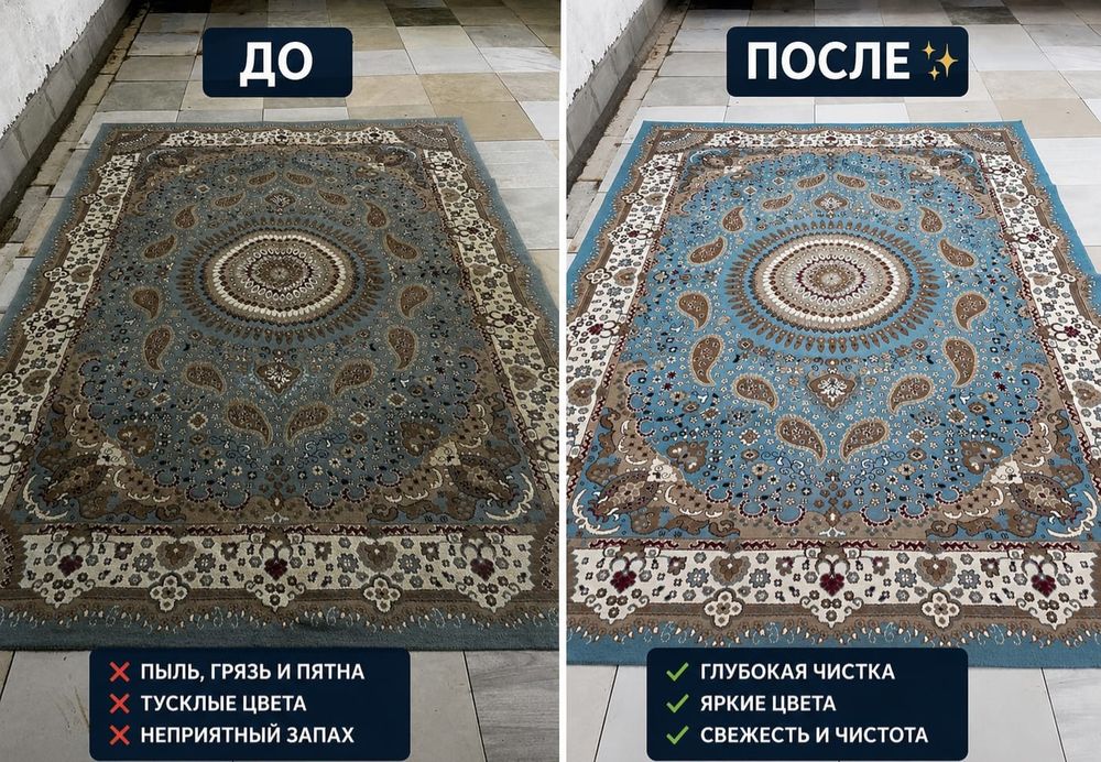 Чистка ковров проф.оборудаванием!