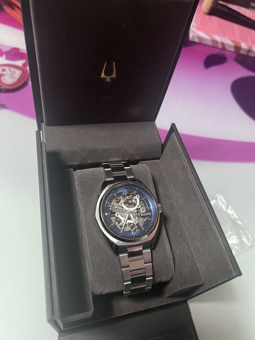 Bulova Skeleton Blue Surveyor