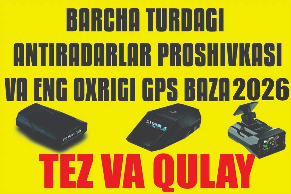 Antiradar proshivkasi va GPS baza yangilash 2026
